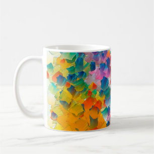 Mug Peinture à l'huile abstraite. Cadre de conception