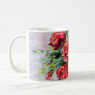Mug  Peinture à l'huile abstraite de beau bouquet frai