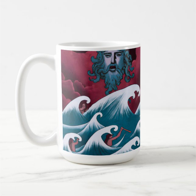 Mug Peinture à l'huile de Neptune Crimson (Gauche)