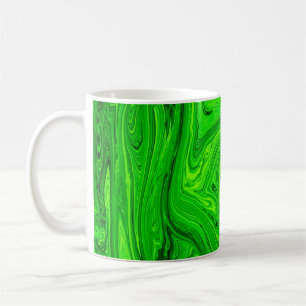 Mug Peinture à l'huile verte abstrait arrière - plan. 
