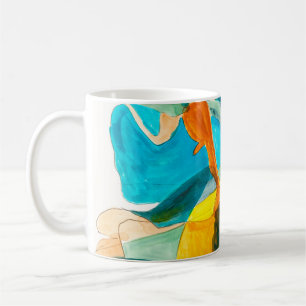 Mug Peinture abstraite sur papier aux couleurs vives, 