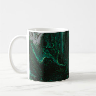 Mug Peinture abstraite turquoise et blanche