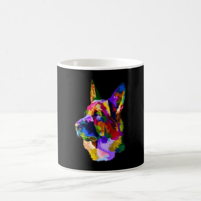 Mug Peinture|Allemand Shepherd Painting Art Pet Dog Ma (Centre)