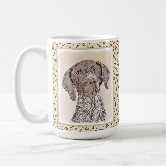 Mug Peinture allemande d'indicateur aux cheveux courts (Gauche)