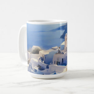 Mug Peinture aquarelle de Santorin Grèce