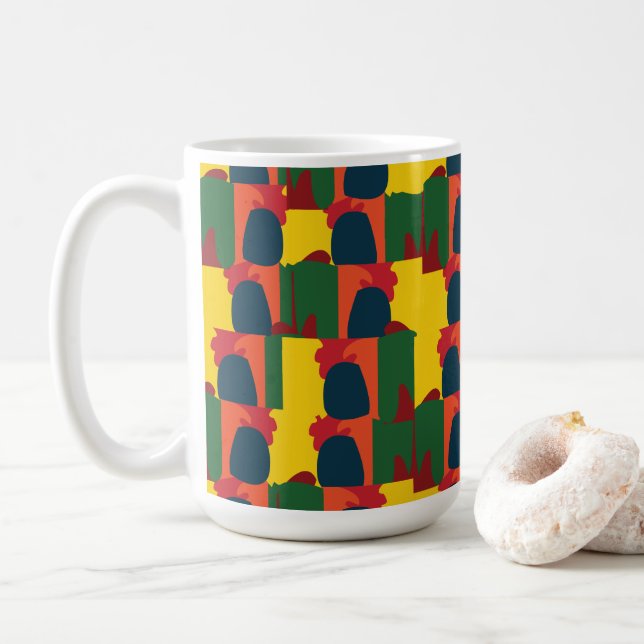 Mug Peinture colorée Abstraite (Avec donut)