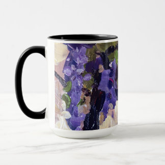 Mug Peinture contemporaine glycine en fleurs