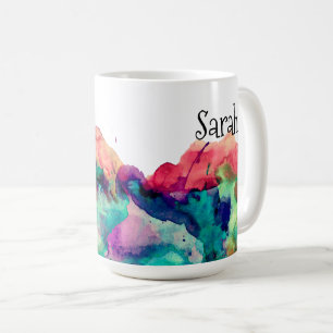 Mug Peinture couleur aquarelle personnalisée 2