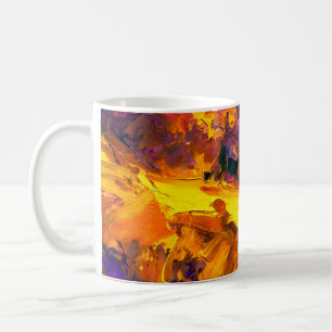 Mug Peinture d'art avec palette peintures, toile, abs