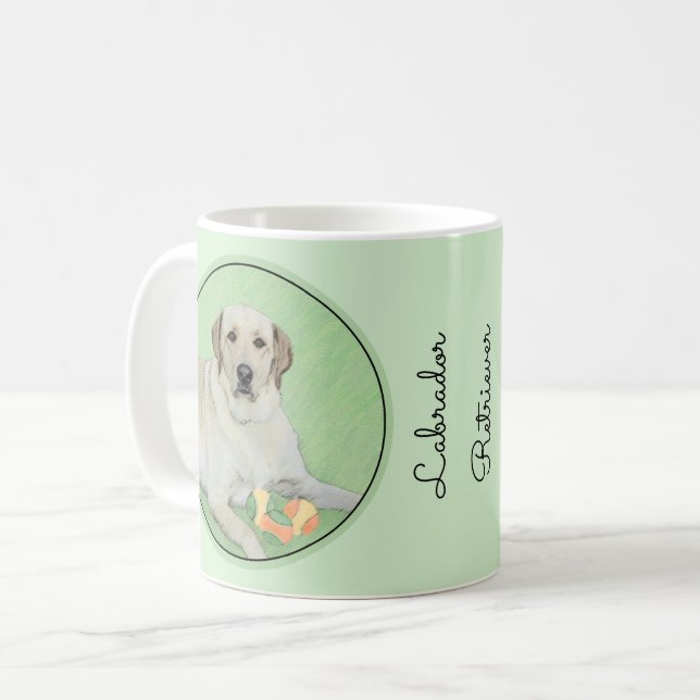 Mug Peinture de balles de tennis et de retrieur du Lab (Devant gauche)