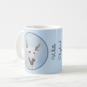 Mug Peinture de berger blanc - jolie art original de c
