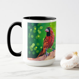 Mug Peinture de Cardinal - Cadeau pour les Amoureux d'