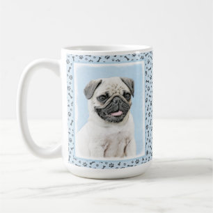 Mug Peinture de carlin - Joli art original de chien