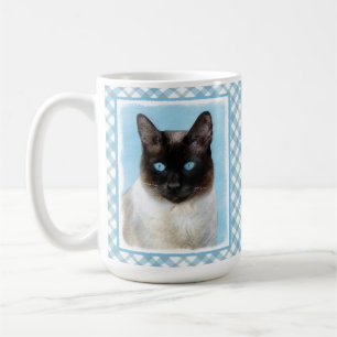 Mug Peinture de chats de Siamese Art animal original