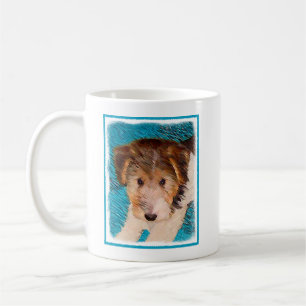 Mug Peinture de chiot Terrier Fox - Art de chien origi
