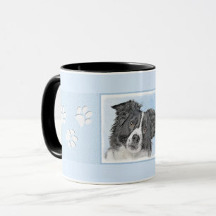 Mug Peinture de collie frontalière - Belle art origin