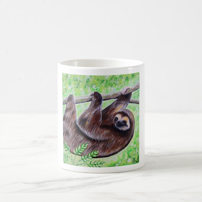Mug Peinture de fentes souriante (Centre)