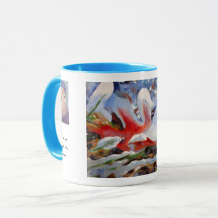 Mug Peinture de feuille de chêne gelée / Artiste Larry