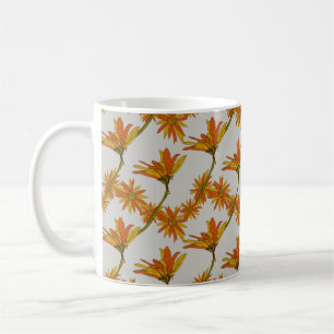 Mug Peinture de fleurs Fleurs Fleurs Faisées Orange Ja