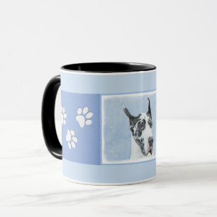 Mug Peinture de Great Dane (Arlequin) - Art original d
