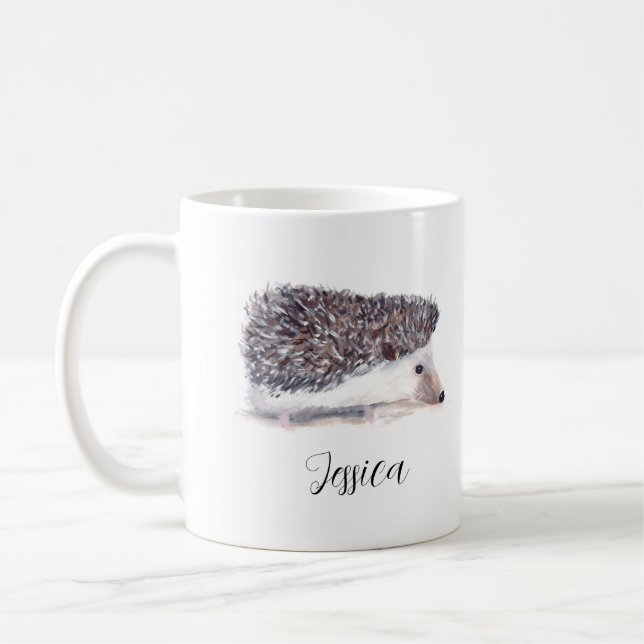 Mug Peinture de hérisson Aquarelle Faune Animal animal (Gauche)