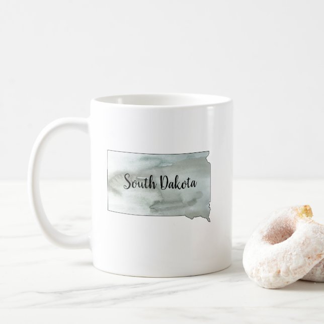 Mug Peinture de l'État du Dakota du Sud (Avec donut)