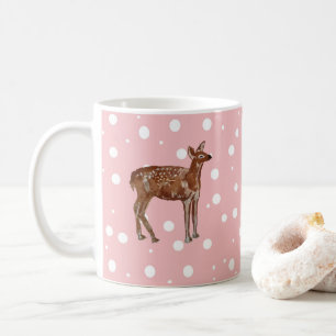 Mug Peinture de Noël de Baby Deer Wilderness