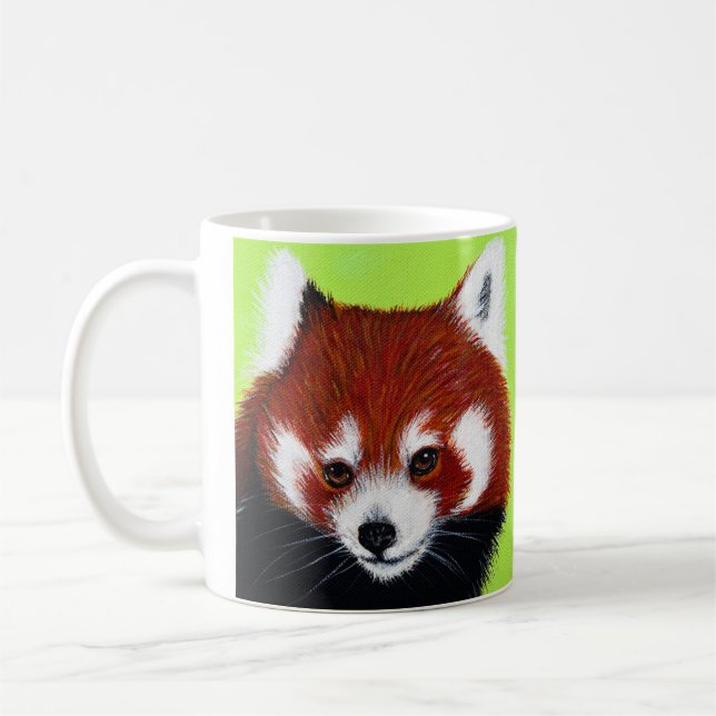 Mug Peinture de panda rouge (Gauche)