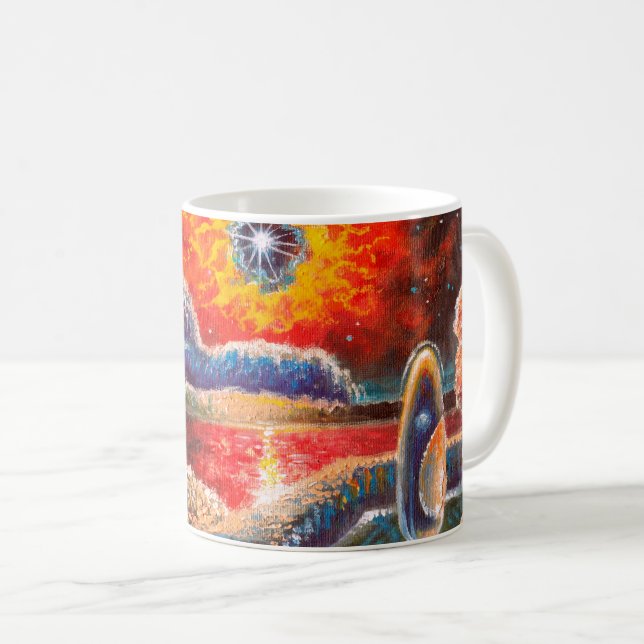 Mug Peinture de paysage Wi-Fi Sci (Devant droit)