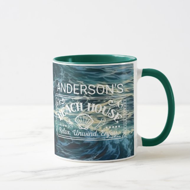 Mug Peinture de survol de mer (Droite)