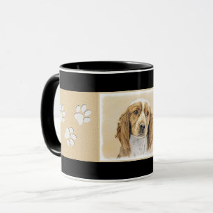 Mug Peinture d'espagnol Welsh Springer - Art original