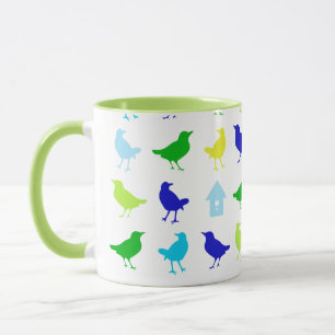 Mug Peinture d'oiseaux colorés par Chariklia Zarris