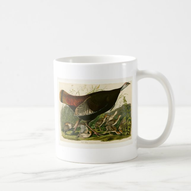 Mug Peinture d'oiseaux sauvages de Turquie Audubon (Droite)