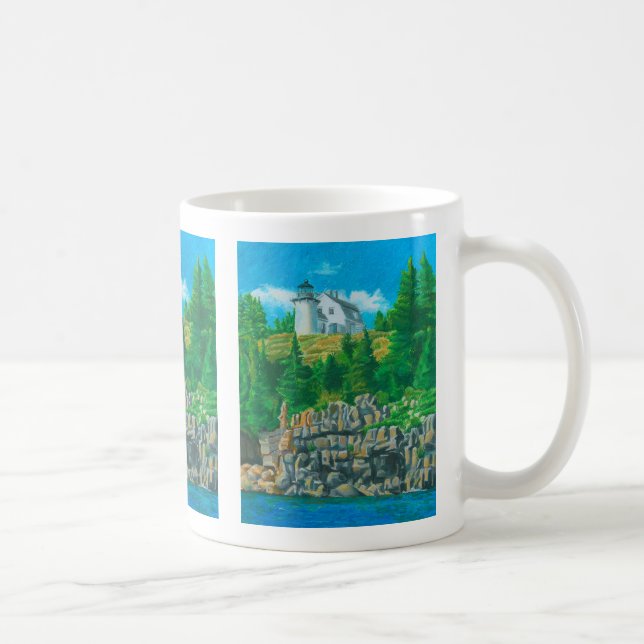 Mug Peinture du phare de Bear Island (Droite)