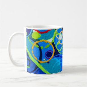 Mug Peinture huile d'art abstrait et couleur acrylique