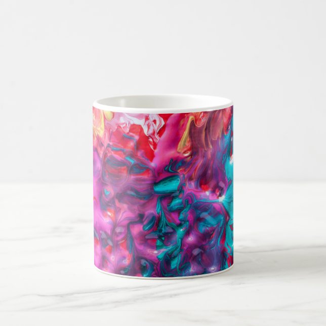 Mug Peinture humide coloré palette d'art abstrait mode (Centre)