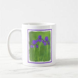 Mug Peinture Iris Violet - Art Fleur Originale