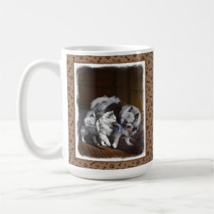 Mug Peinture Keeshond Playtime - Jolie art original ch