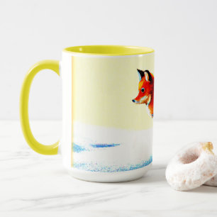 Mug Peinture mignonne d'un Renard Rouge. Commandez dès