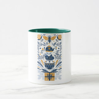 Mug Peinture Murale Botanique et Animale Abstraite