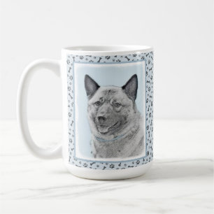 Mug Peinture norvégienne Elkhound - Art original Chien