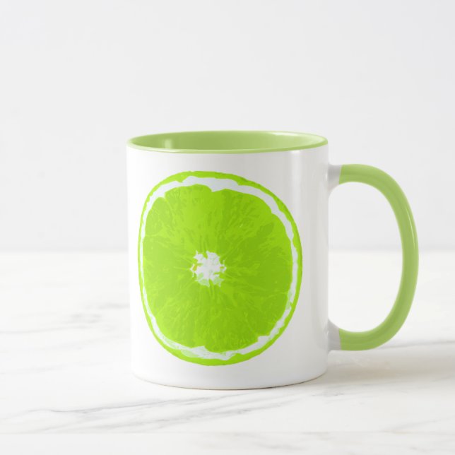 Mug Peinture numérique en tranches de chaux (Droite)