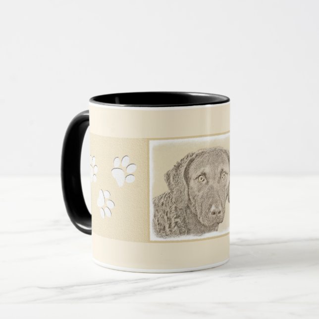 Mug Peinture originale de chien par Retriever de Chesa (Devant gauche)