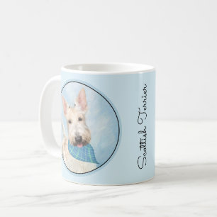 Mug Peinture originale de chien terrier écossais roux