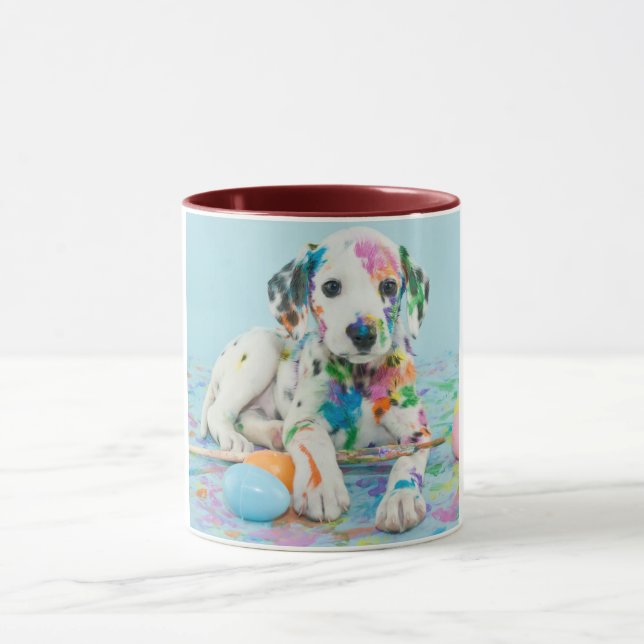 MUG PEINTURE PARTAGÉE DALMATIENNE DEUX BOUGIES EN TONN (Centre)