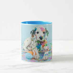 MUG PEINTURE PARTAGÉE DALMATIENNE DEUX BOUGIES EN TONN