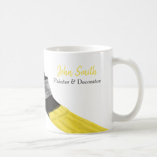 Mug Peinture Peintre Service Société Pinceau Jaune