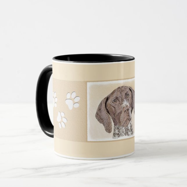 Mug Peinture pointeur germanique à pois court - Chien  (Devant gauche)