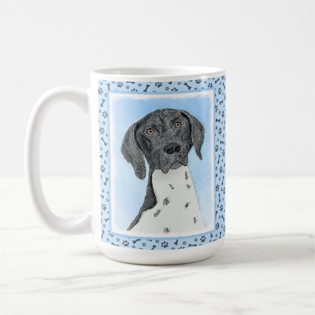 Mug Peinture pointeur germanique - Art original (Gauche)