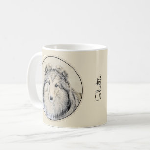 Mug Peinture Shetland Sheepdog - Jolie art original ch